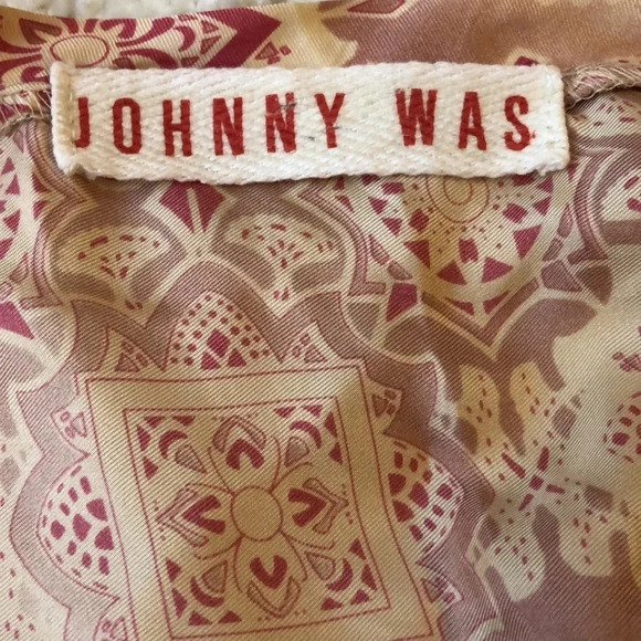 JOHNNY WAS Art To Wear Bandana Geometric Abstract Artsy Popover Blouse - Picture 8 of 11